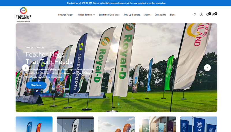 UK Feather Flags - Screenshot